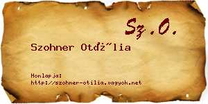 Szohner Otília névjegykártya